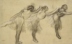 バレリーナの3つの研究 作： Edgar Degas